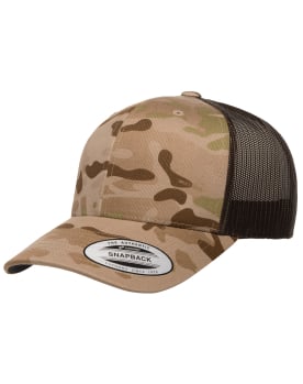 Wholesale Flexfit Yupoong YP Classic - MultiCam Camo Snapback Trucker Hat | Structured, 6-panel, Mid Profile, Mesh - 6606MC | Wholesale Blank Hats