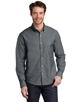 Port Authority Untucked Fit SuperPro Oxford Image 0