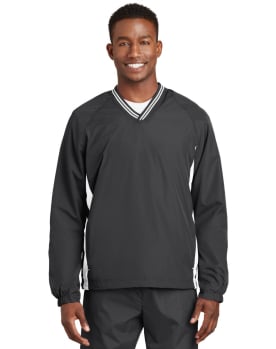 Custom Sport-Tek Tipped V-Neck Raglan Wind Shirt Wholesale - JST62