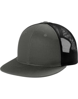 Port Authority Snapback Flat Bill Cotton Twill Trucker Hats Image 1