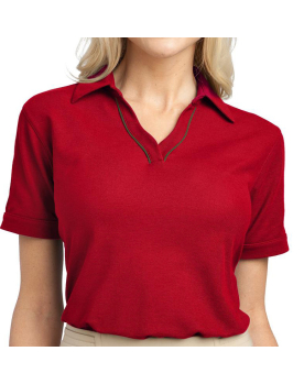 Custom Port Authority Ladies Silk Touch Piped Polo Wholesale - L502