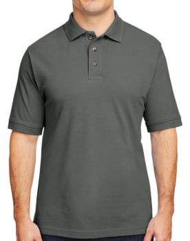 Men's Harriton 6 oz Ringspun Cotton Pique Short-Sleeve Deco Eligible Polo Image 0