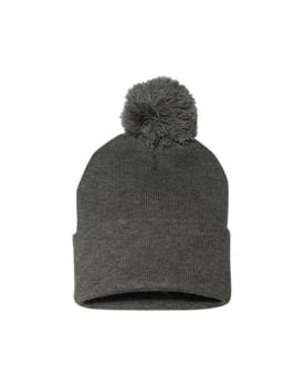 12" Knit Pom Pom Beanies Image 0