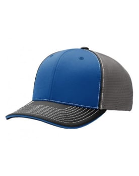 Richardson Pulse Sportmesh Fitted Tri-Color Trucker Hats Image 2