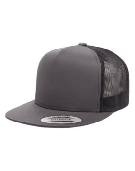 Flexfit Yupoong YP Classics Two-Tone Flat Bill Snapback Trucker Hats Image 1