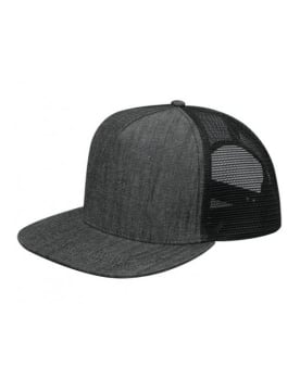 Wholesale Mega Caps - Snapback Trucker Hat | Structured, 5-panel, High Profile, Flat Bill, Mesh - 6997C | Wholesale Blank Hats