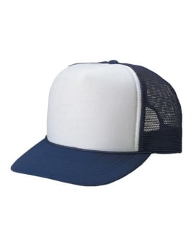 Youth Two Tone Polyester Mesh Back Trucker Hats Image 2