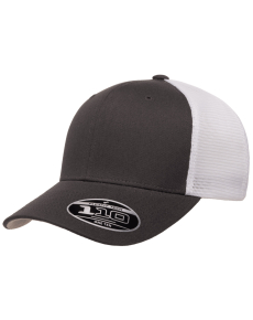 Flexfit Yupoong 110 Two Tone Flexfit® Tech Mesh Snapback Hats Charcoal/White OSFM