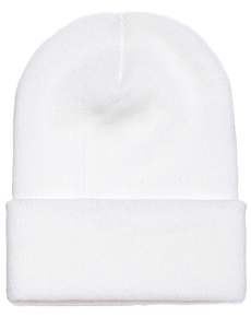 Flexfit Yupoong YP Classics Hypoallergenic Knit Beanies White OSFM