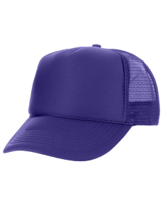Polyester Mesh Back Trucker Hats Purple OSFM