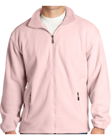 Unisex Unlined Fleece Full Zip Jackets-Pink-S