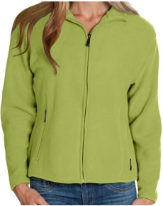 Ladies Unlined Fleece Full Zip Jackets-Lime-S