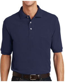 Men's Port Authority Heavyweight Cotton Pique with Pocket Polo