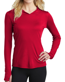 Sport-Tek  Ladies PosiCharge  Competitor  Hooded Pullover. LST358 True Red XS