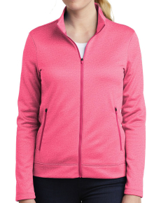 Nike Ladies Therma-FIT Full-Zip Fleece. NKAH6260 Vivid Pink Heather S