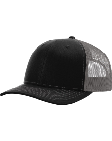 Richardson 112 Two-Color Split Hats -OSFM-Black/Charcoal