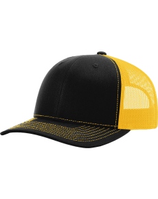 Richardson 112 Two-Color Split Hats -OSFM-Black/Gold