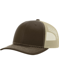 Richardson 112 Two-Color Split Hats -OSFM-Brown/Khaki