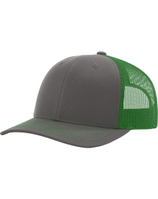 Richardson 112 Two-Color Split Hats -OSFM-Charcoal/Kelly