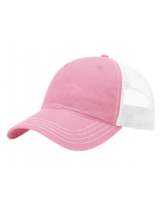 Richardson 111 Garment Washed Trucker Hats-Pink/White-OSFM