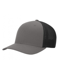 Richardson 110 Fitted Trucker Hats-LG-XL-Charcoal/Black