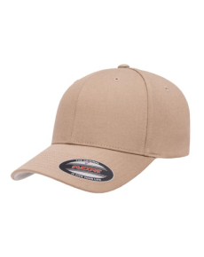 Flexfit Yupoong Fitted Athletic Shape Hats Khaki S/M
