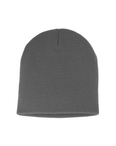 Deluxe 8" Acrylic Fine Knit Beanies Charcoal OSFM