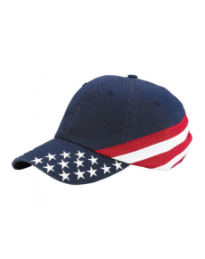 Cotton Twill Washed USA Flag Hats