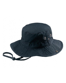 Solid Twill Washed Hunting Bucket Hats with Self Fabric Chin Cord